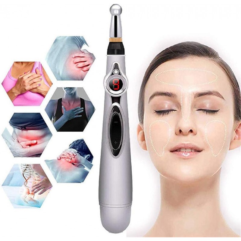 Stylo Méridien Électronique 3 en 1, Stylo D'acupuncture, Stylo De Massage Énergétique Acupoint Outils De Massage Corporel avec 3