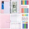 MOFELON Budget Planner Budget Binder,A6 Budget Binder Liaison en cuir A6, budget Planner budgétaire, organiseur financier avec