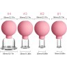 Lot de 4 mini ventouses de massage du visage – Ensemble de ventouses de massage en verre pour le visage, les épaules, les