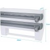 iKINLO Pas Besoin de perforer Le Porte-Rouleau de Papier de Cuisine Coupe-Papier utilisé pour Le Film Alimentaire en Aluminium