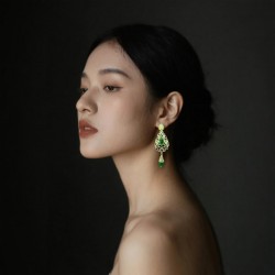Elegant Emerald Drop Earrings