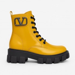 Chunky Yellow Combat Boots